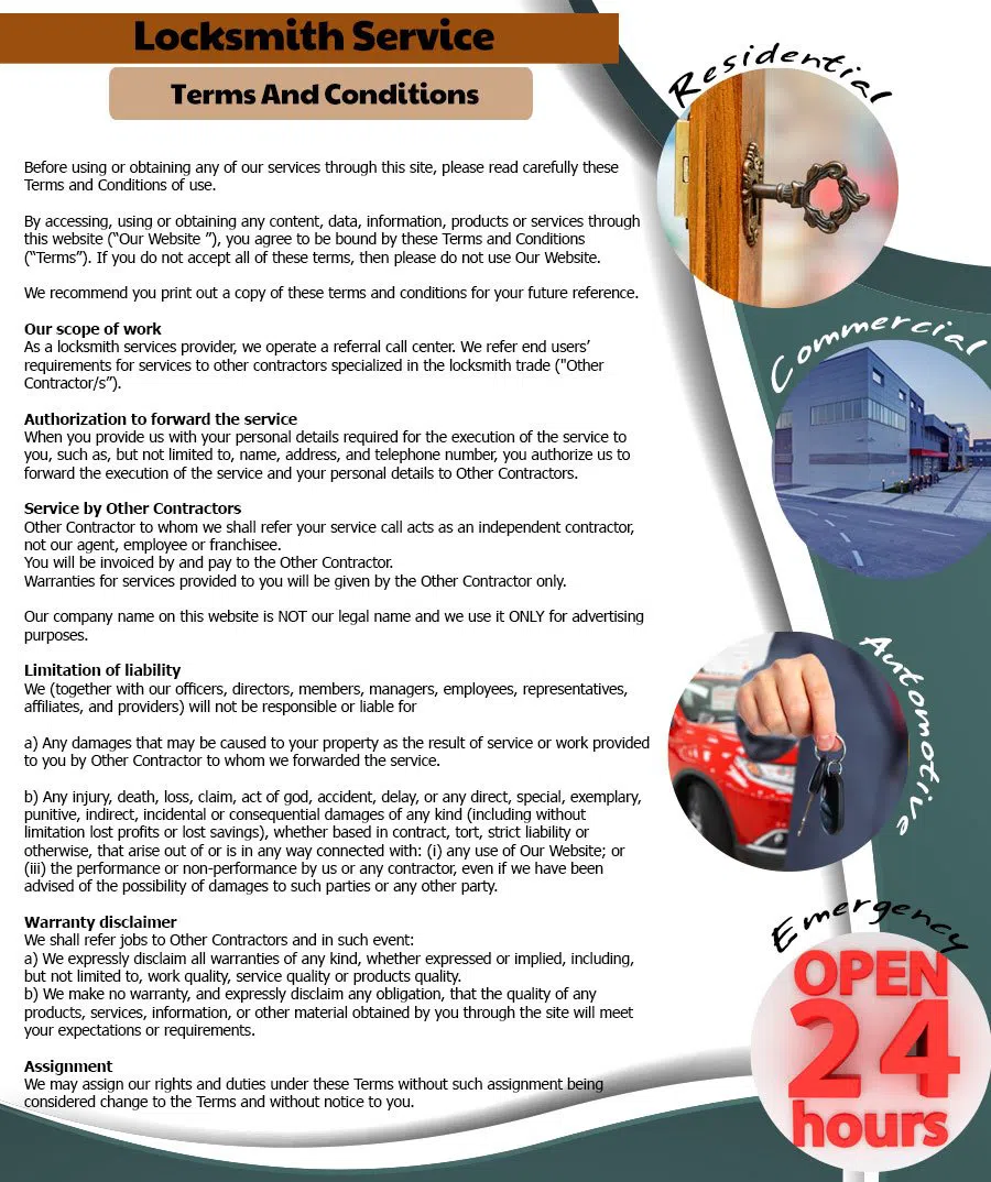 Cleveland Local 24 Hr Locksmith Cleveland, OH 216-606-9012 - Terms-and-conditions