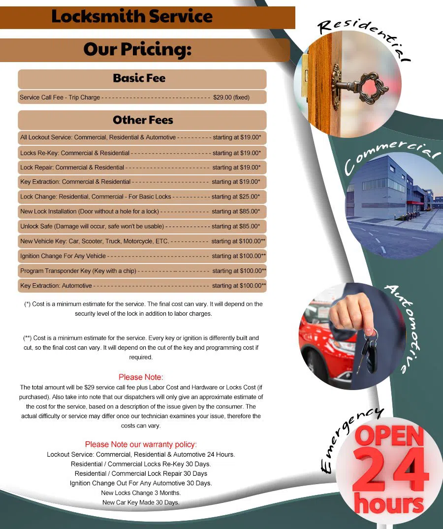 Cleveland Local 24 Hr Locksmith Cleveland, OH 216-606-9012 - pricing